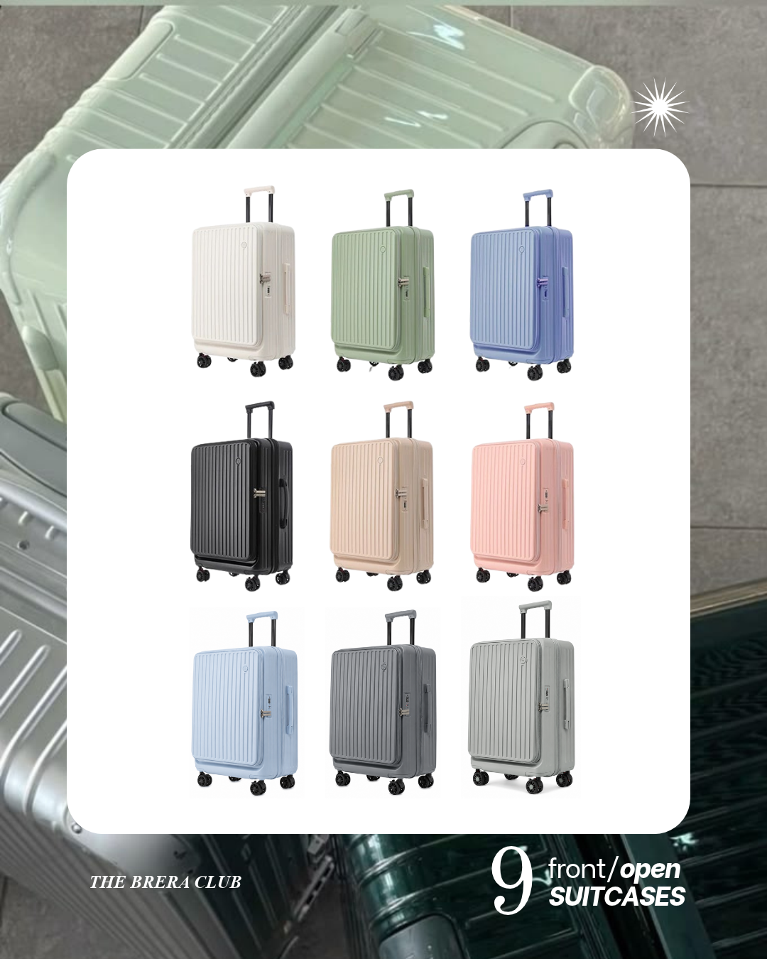 ::: 9色入 ::: 前開蓋行李喼 Luggage Collection