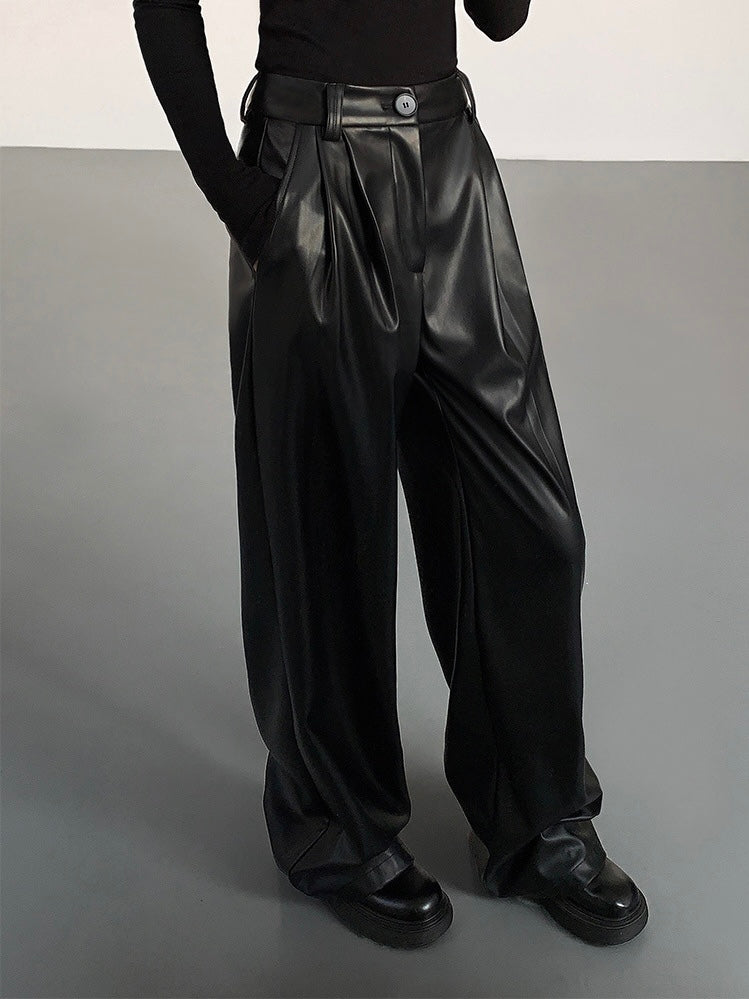 Delaney Faux Leather Flare Pants