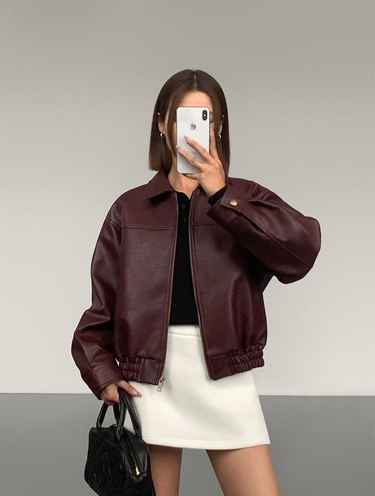 Break the Wind Crop Biker Jacket