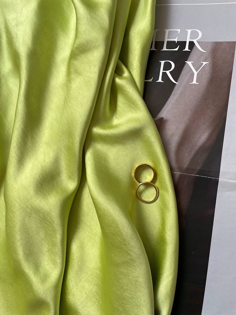 Mini Fallon Cowl Slip Dress - Lime XOD Mini Fallon Cowl Slip Dress - Lime XOD