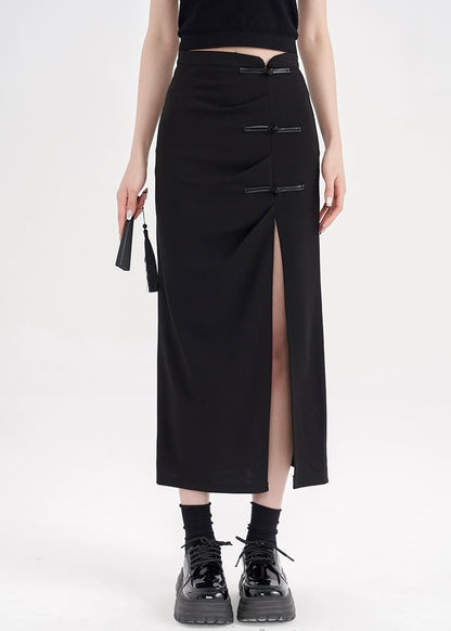 Sydell Oriental Ribbon High Slit Skirt