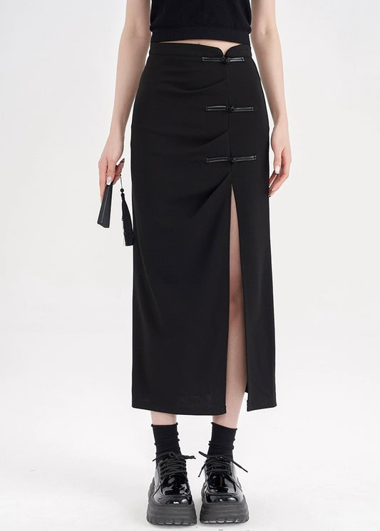 Sydell Oriental Ribbon High Slit Skirt