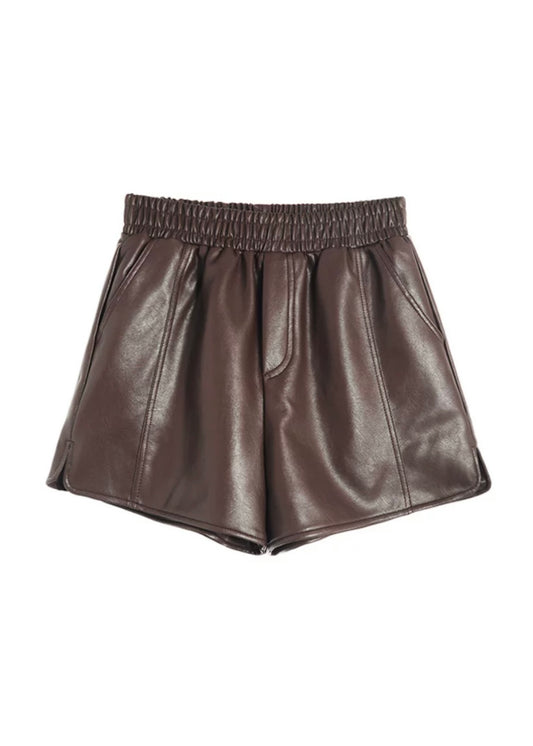 Megan Flexi Faux Leather Shorts