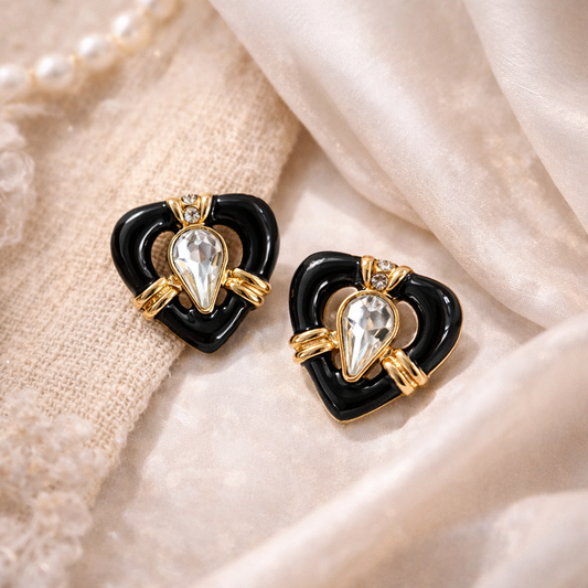 Vintage Black Earrings