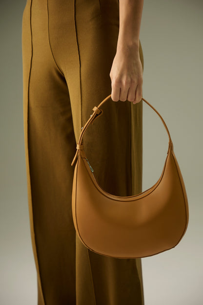 Lepont Crescent Bag - Caramel